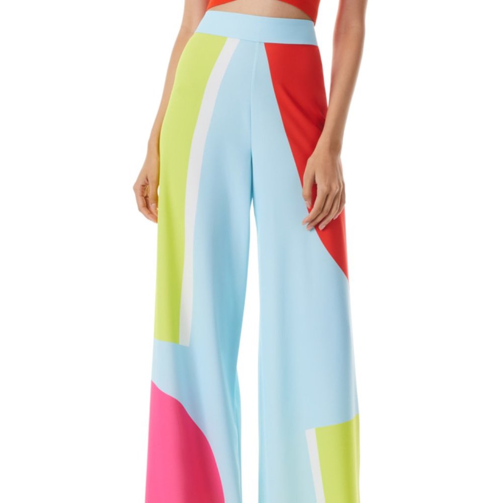 Alice & Olivia Geo wide leg pants size 0